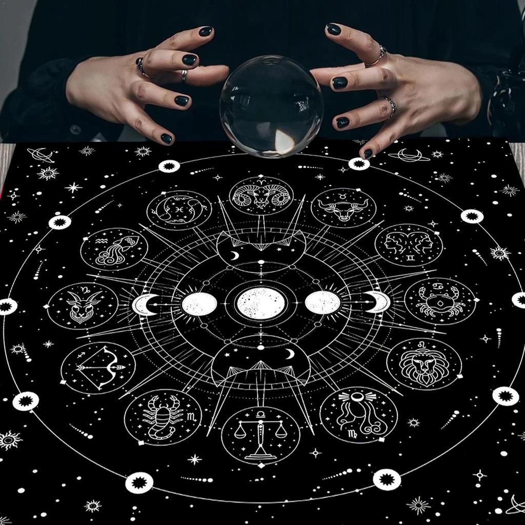 Square Flannelette Tarot Altar Cloth Board Game Pad Astrological Oracles Pad Table Cover Card Mat Divinations Tablecloth