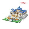 City Architecture Pink Castle Tree House Building Blocks Mini Brick Taj Mahal Great Wall Creative Model Construction Toys