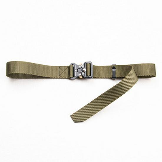 

Outdoor Military Tactical Belt: Cobra Buckle, 3.8cm Canvas, 3cm Nylon, 2.5cm Silver Buckle. 130cm
