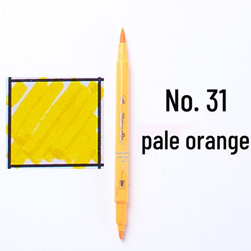 Large Capacity Double-Ended Watercolor Marker - Blue, Yellow, Black