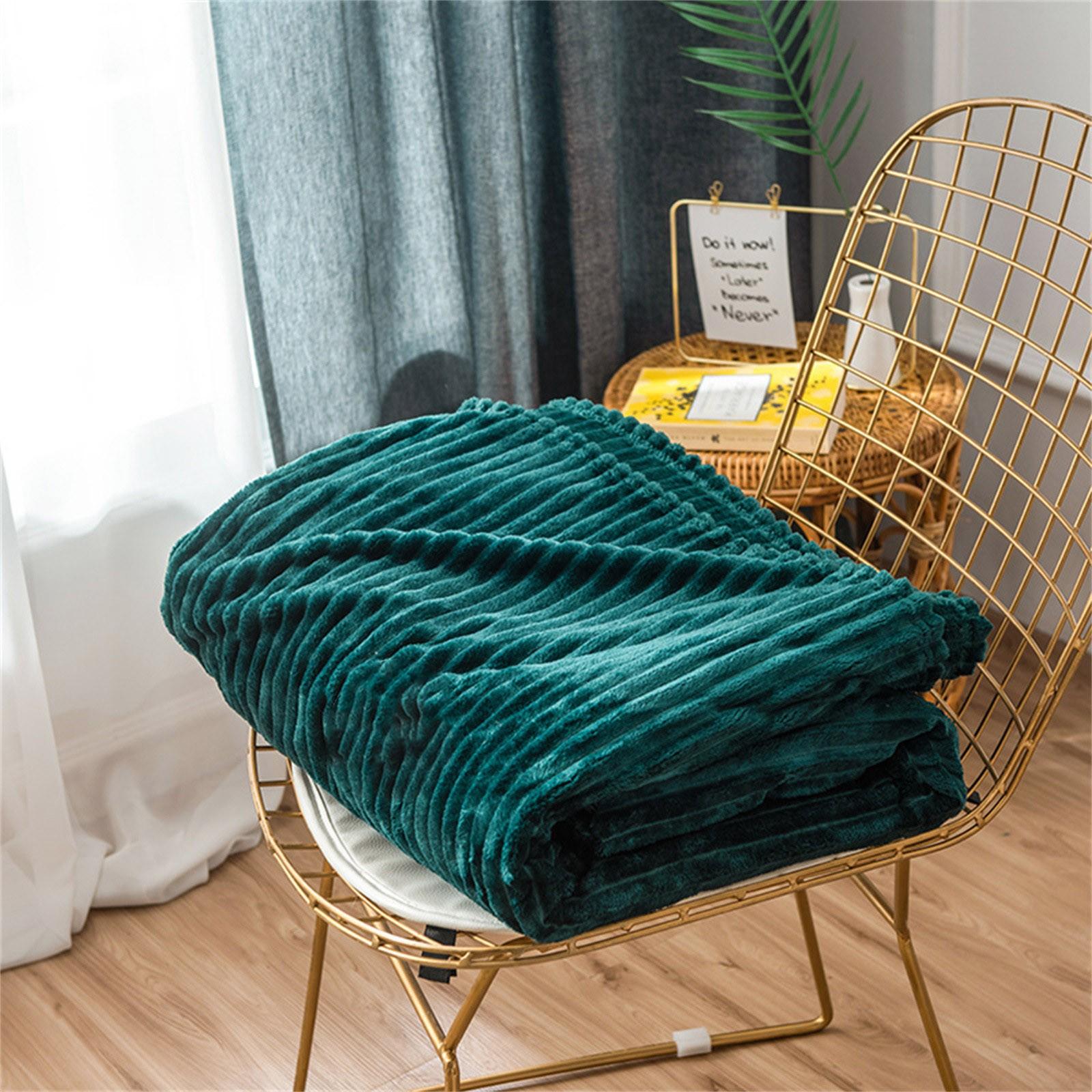 

Пледы Фланелевые флисовые пледы Плюшевые уютные мягкие одеяла Ворсовое одеяло 70х100см зелёный