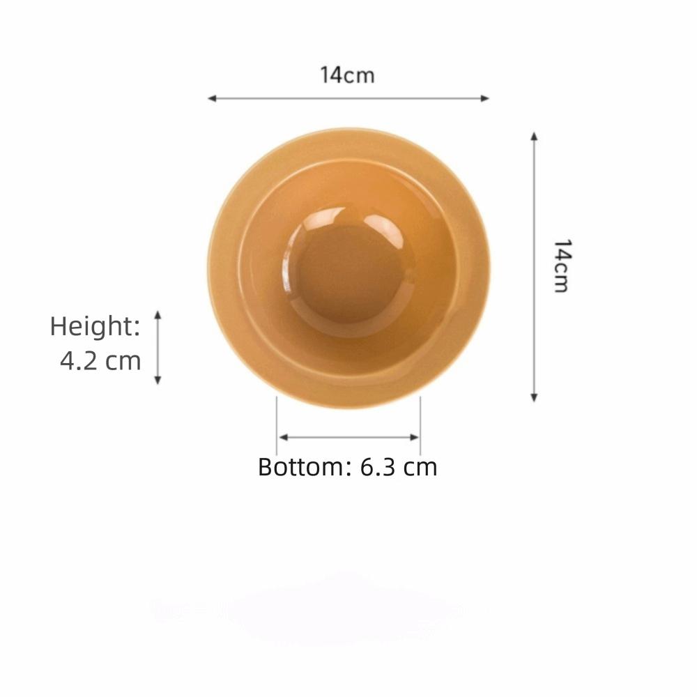 New Ceramic Cat Bowl Solid Color Large Diameter Dog Bowl Pet Water Bowls Pet Feeding Supplies