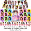 K-Katseyes Theme Birthday Party Decorations Background Kpop Girl Party Favor Fans Balloon Set Cake Topper Backdrop Gift Supplies