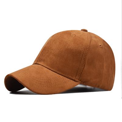 Adjustable Baseball Hat Unisex Women Baseball Cap Outdoor Sports Sun Hat Pure Color Deerskin Velvet Baseball Cap Snapback Hat