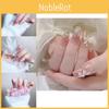 Ice Flower Fairy Cat Eye French Blush Hand-painted Flower Nail Art In Medium Gradient