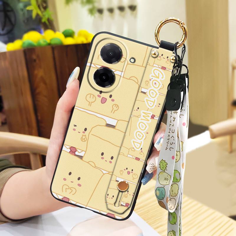 Wrist Strap Fashion Design Phone Case For Redmi A5 4G/Xiaomi Poco C71 4G Durable Soft Case Lanyard Protective Silicone