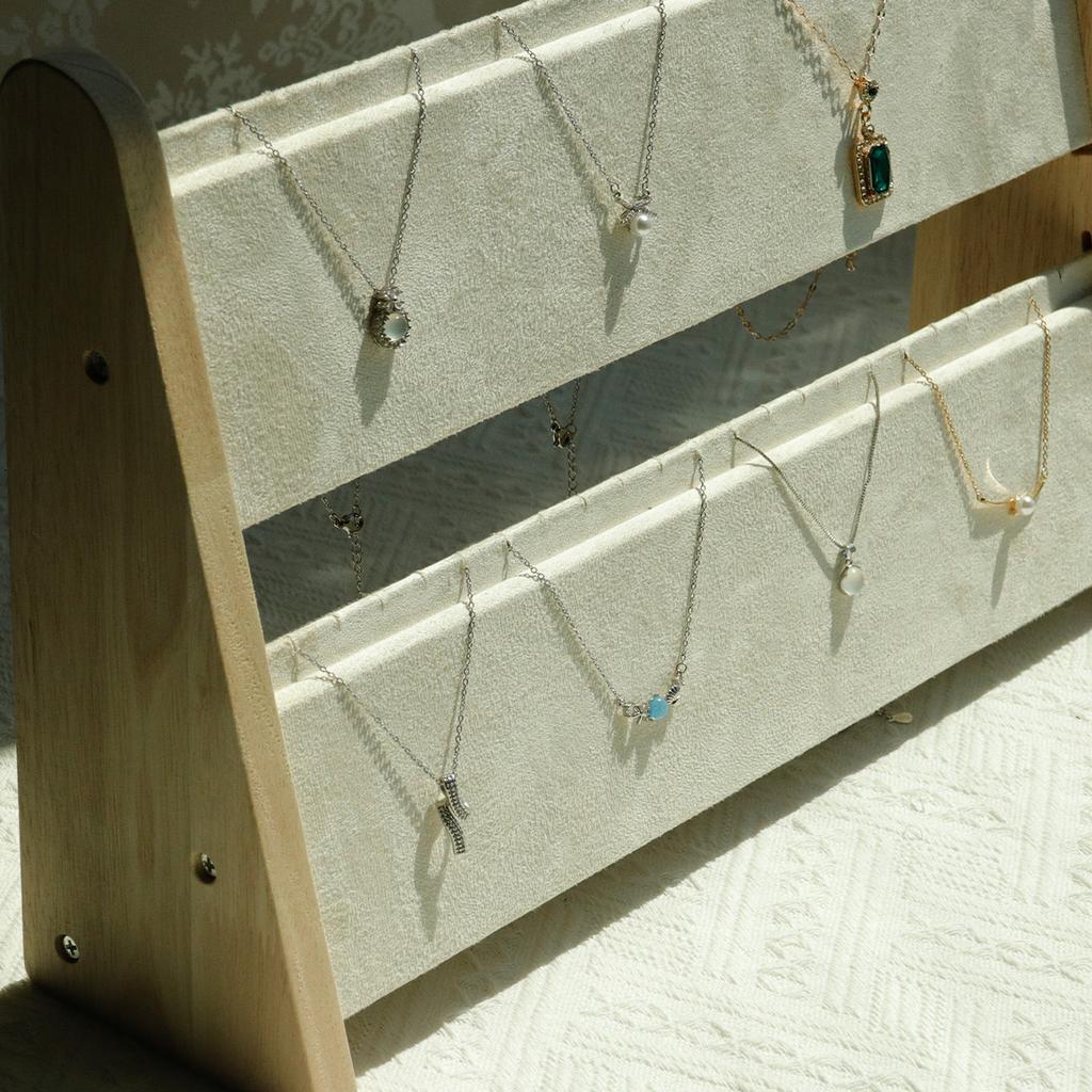 Schmuckständer für Halsketten Holz Schmuckaufbewahrung Halter für Anhänger Armband Display Requisiten Zuhause Geschäftstheke Ausstellungsgestell