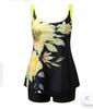New Large-size Printed Large-size Split Flat-angle Tankini Suit Swimsuit for Women