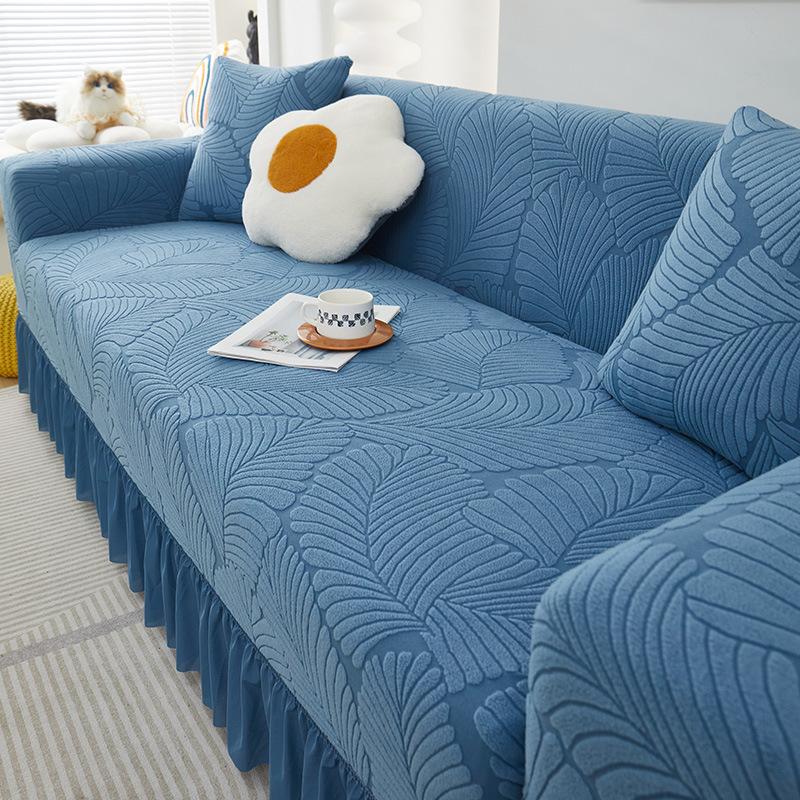 Husă de canapea din catifea jacquard Nouă Husă universală all-inclusive Husă universală pentru patru sezoane Husă de canapea cu fustă Husă anti-zgârieturi pentru pisici