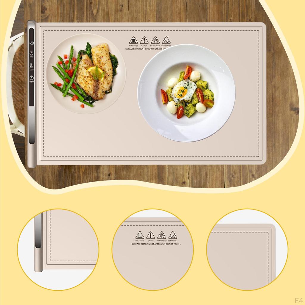 Food Warmer Warm Plate 300W Warming Mat for Winter Gatherings Daily Use Gray
