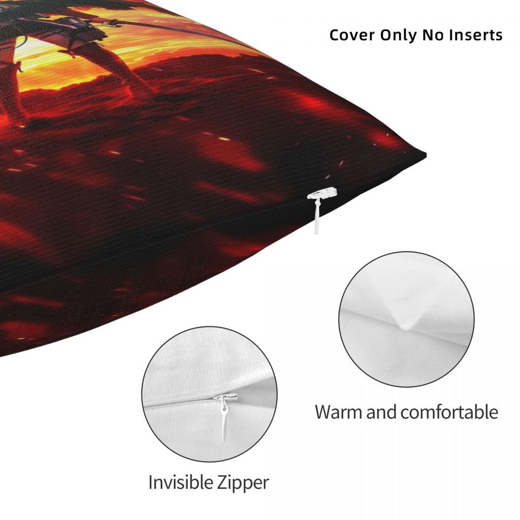 Home Decorations Attack On Titan Japan Manga Pillowcases Accessories Pillow Covers Square Multiple Sizes