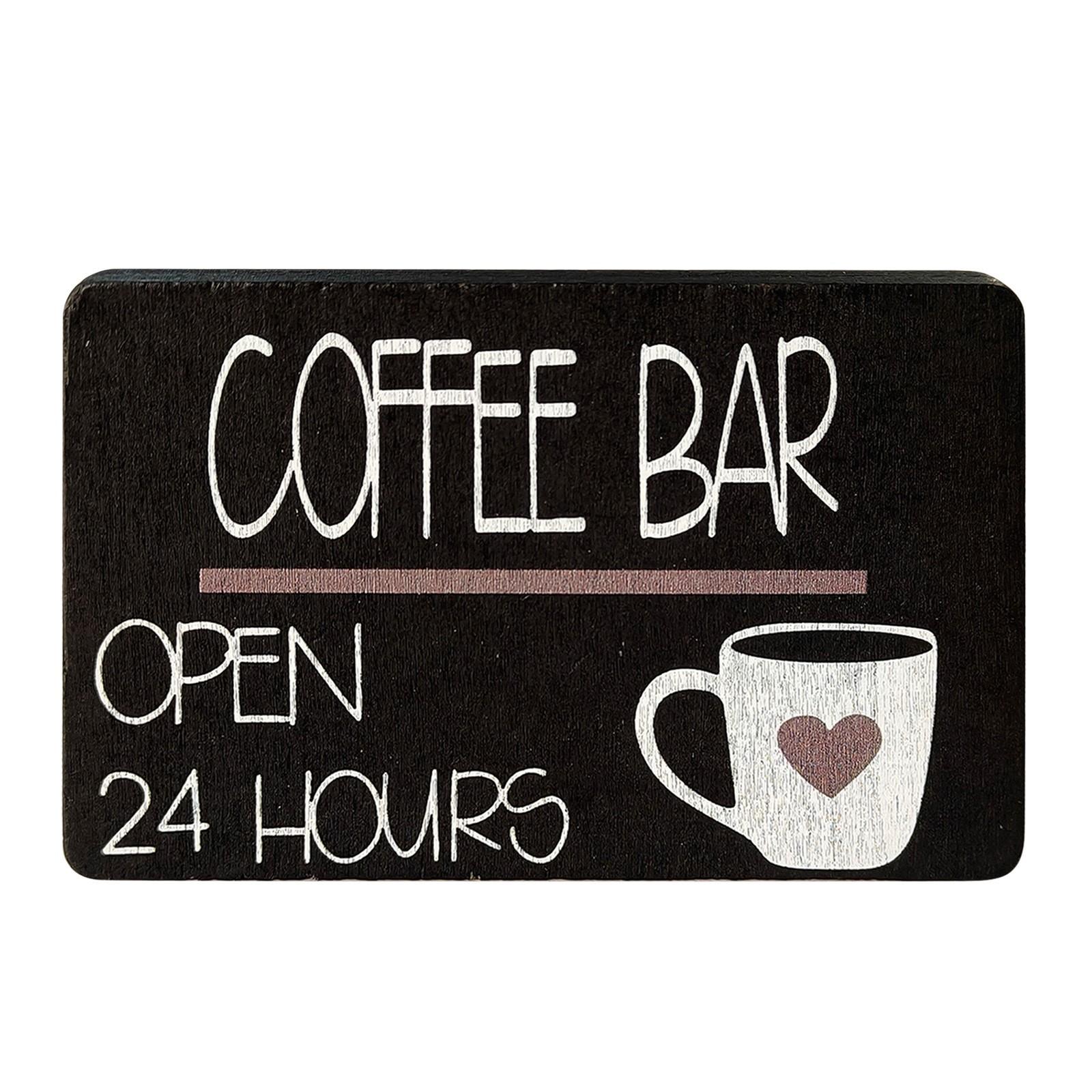 

Деревянное украшение-табличка для кофейного уголка, кафе, кухни, украшение для дома One Size