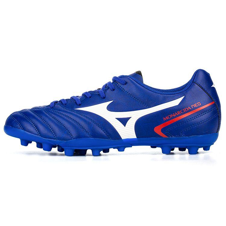 

Mizuno Monarcida Neo II Select Удобные Универсальные Низкие AG (Резиновые короткие шипы) Прочные футбольные бутсы Мужские кроссовки Синие Белые Красные P1GA222601 40