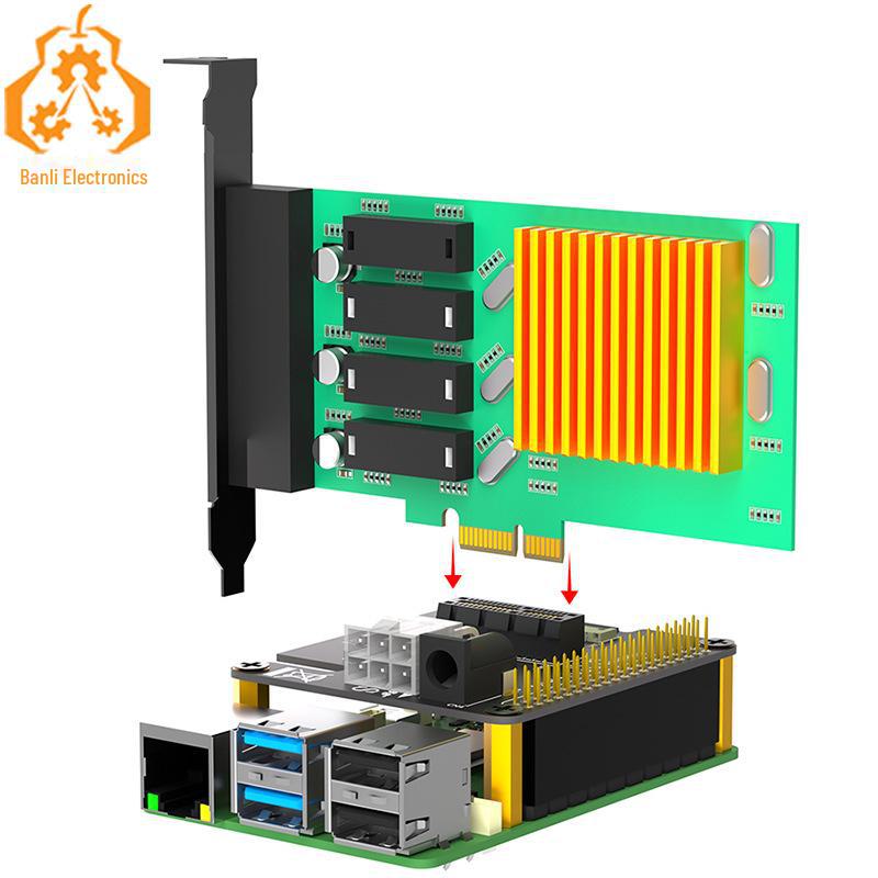 

Raspberry Pi 5 PCIe x1 Slot Expansion Board, Compatible with Various PCIe Devices
