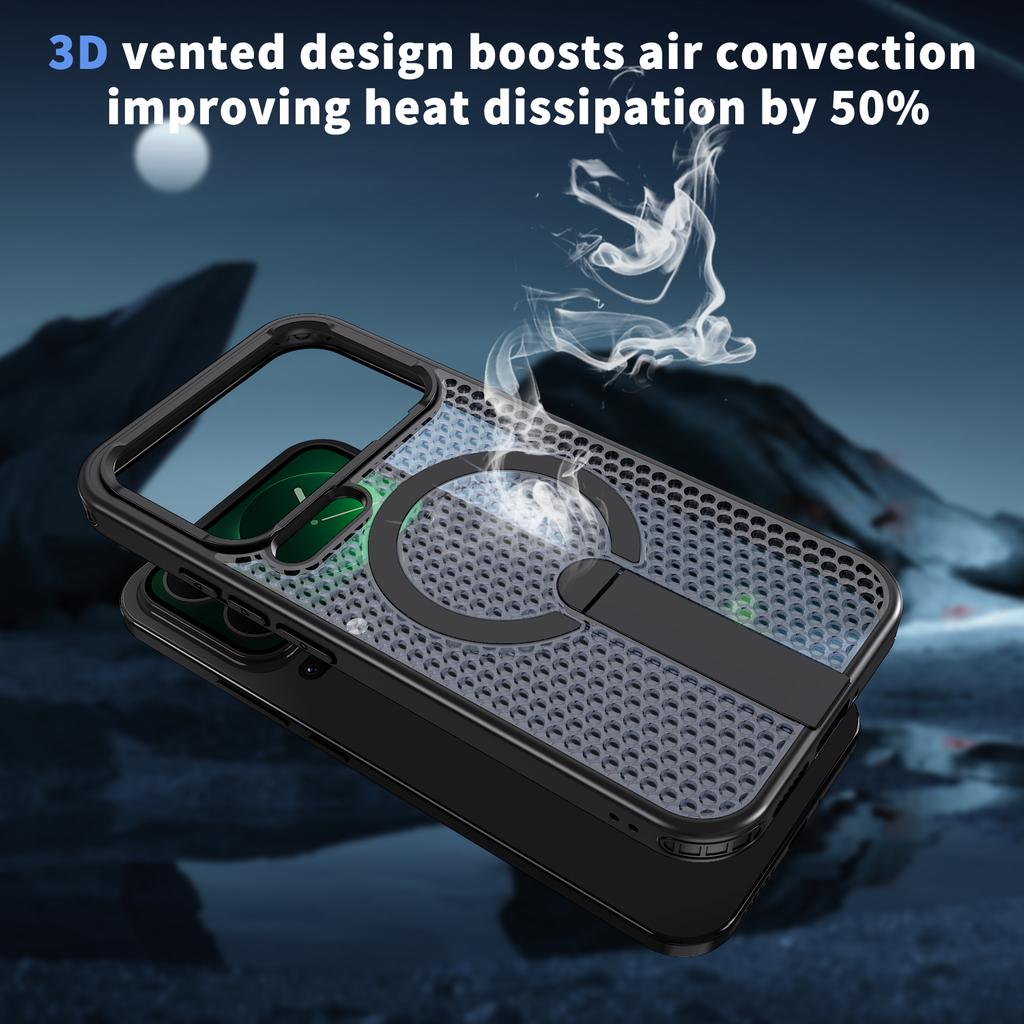 Supporto Raffreddante a Nido d'Ape Custodia Magnetica per Xiaomi 17 Pro Max 15T 14T Pro 15tpro 14tpro Lussuosa Cover Protettiva Corazzata Rigida