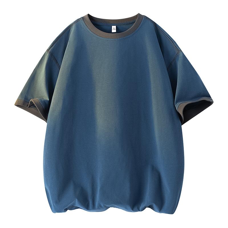 Round Neck Short Sleeve T-shirt Men's Summer Loose Casual Top