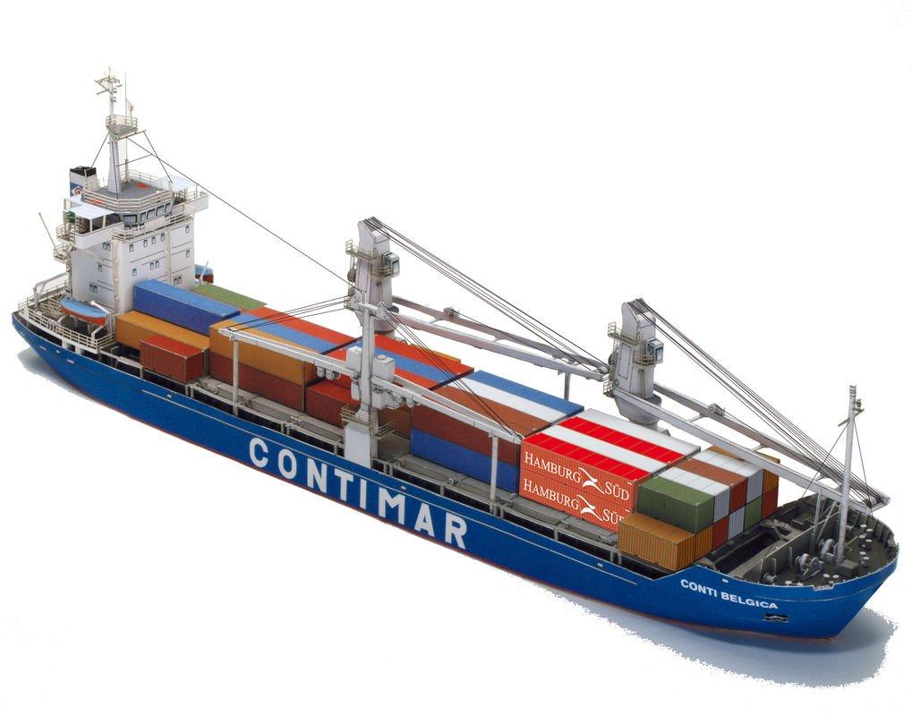 Container Ship Conti Belgica <Card Model> 1250