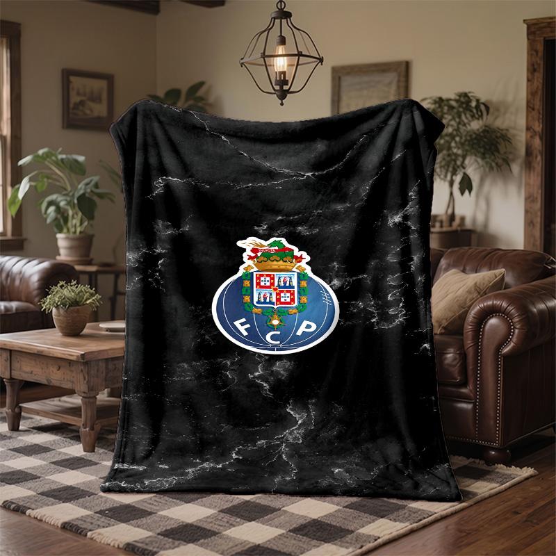 Coperta in Flanella con Stampa FC Porto Morbida e Calda Coperta da Divano/Letto per Casa Ufficio Camera da Letto