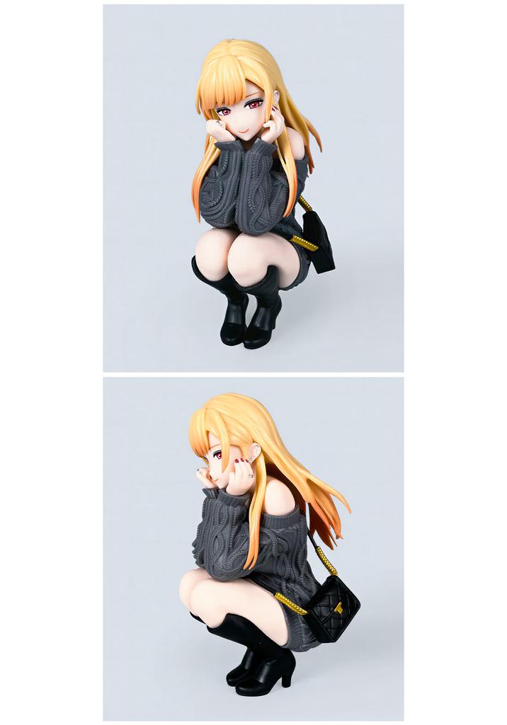 Anime Marin Kitagawa Squatting Pose My Dress-Up Darling Figure PVC Model Toy Doll Collection Ornaments Gift