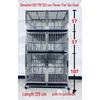 Stainless Steel Multi-Layer Dog Cage for Small to Medium Dogs - Parent-Child Design, Ideal for Pet Shops & Boarding