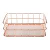 1pcs Rose Gold Hollow Metal Pen Holder Case Organizer Office Desk Stationery Decor