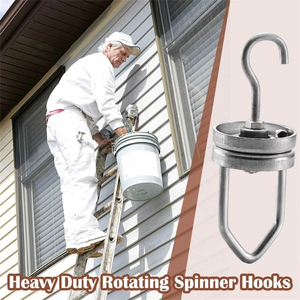 Durable Rustproof Rotating Spinner Hooks Adjustable Steel Material Swivel Hooks Multi-Purpose Heavy Duty Hooks
