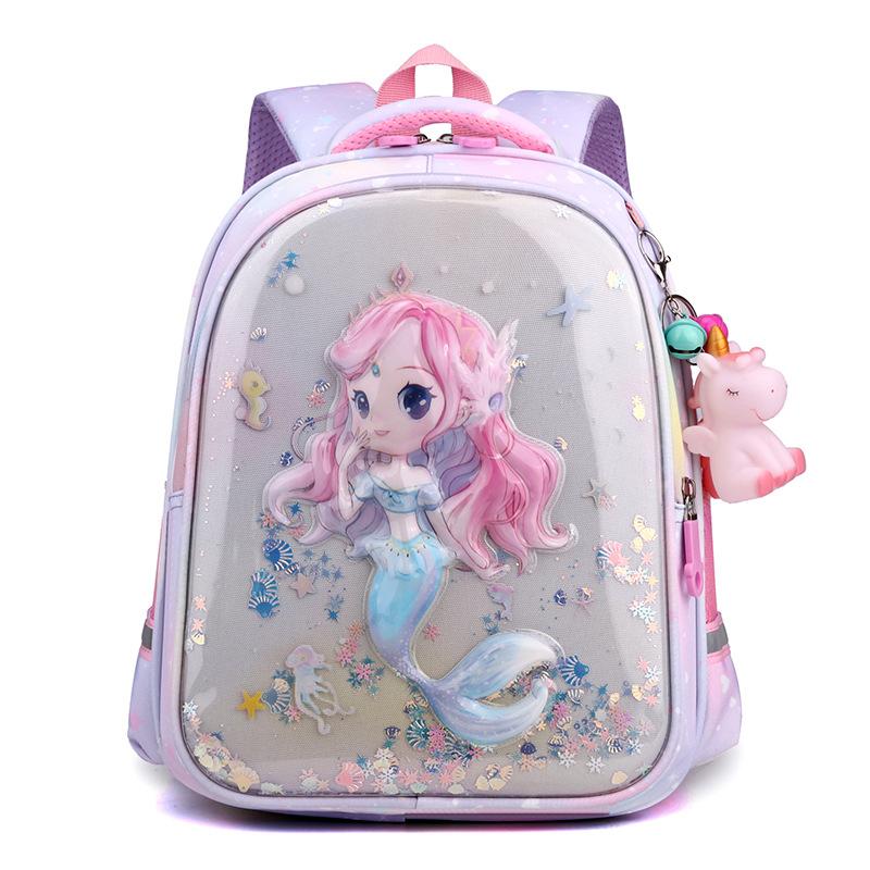 Children's Schoolbag Cute Kindergarten Schoolbag Girl Baby Burden Reduction Backpack First-class Primary School Schoolbag