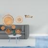Rattan Woven Wall Art And Miniature Wooden Sofa Bed DIY Accs for Tea Room Hallway Bedroom Porch Cafe