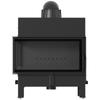 KRATKI FLOKI L Left Air Fireplace 12 kW Ø200 Black Set for Installation