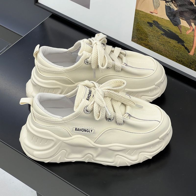Daddy Shoes Women's High Sense 2025 Spring New Platform Shoes Heightening Casual Sports Shoes Hyunya Chic Shoes Women