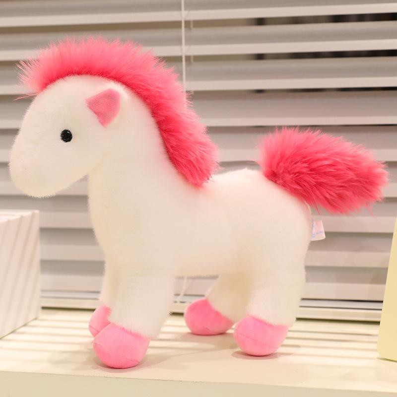 Cartoon Simulation Pony Doll Plush Toy Pony Zodiac Horse Doll Children's Doll Birthday Gift