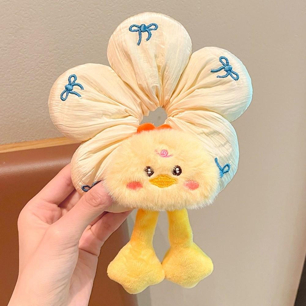 Cute Cotton Filled Scrunchies Cloth Plaid Flower Hair Ring Animal Butt Hair Rope  Hair Band