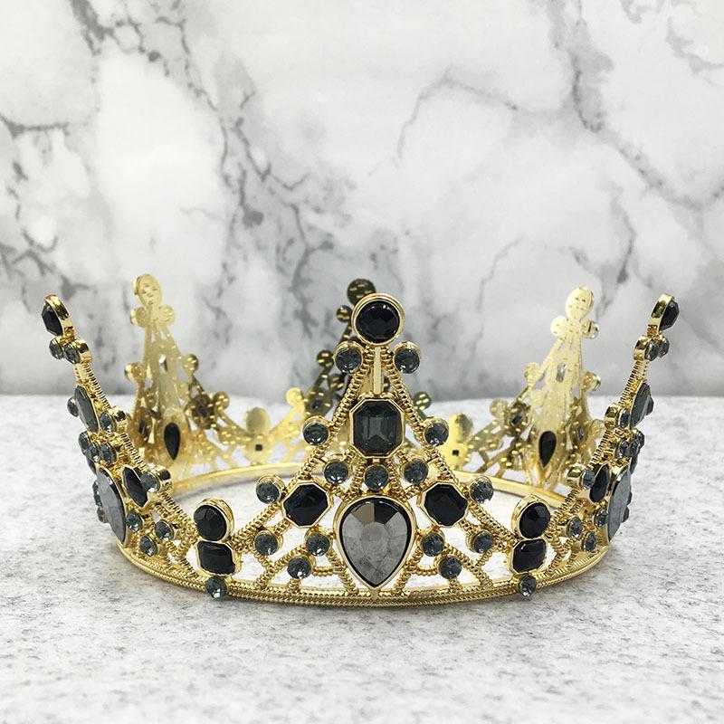 Retro Black Baroque Crown for Cake Decoration