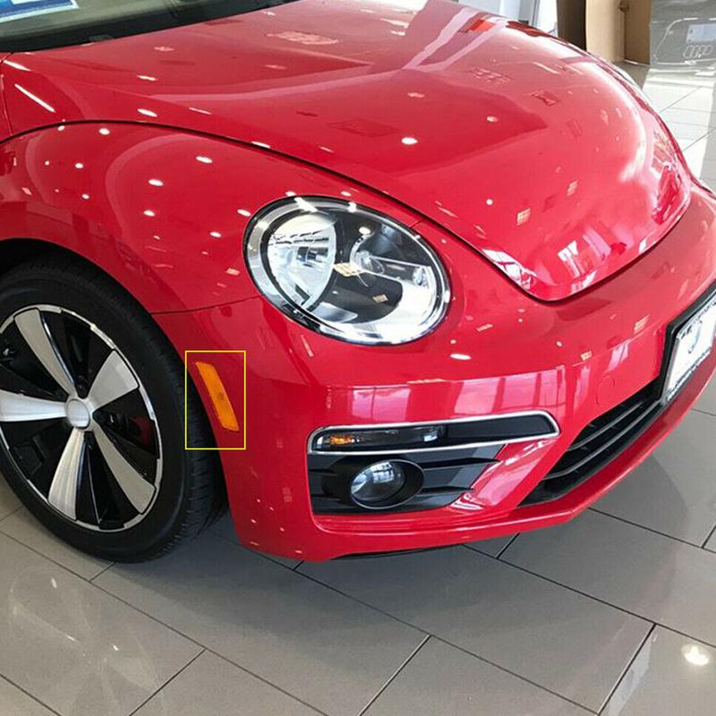2Pcs 5C5945071A 5C5945072A Car Amber Lens Front Bumper Side Marker Light Shell Housing Fit for VW Beetle Tiguan 2018 2019
