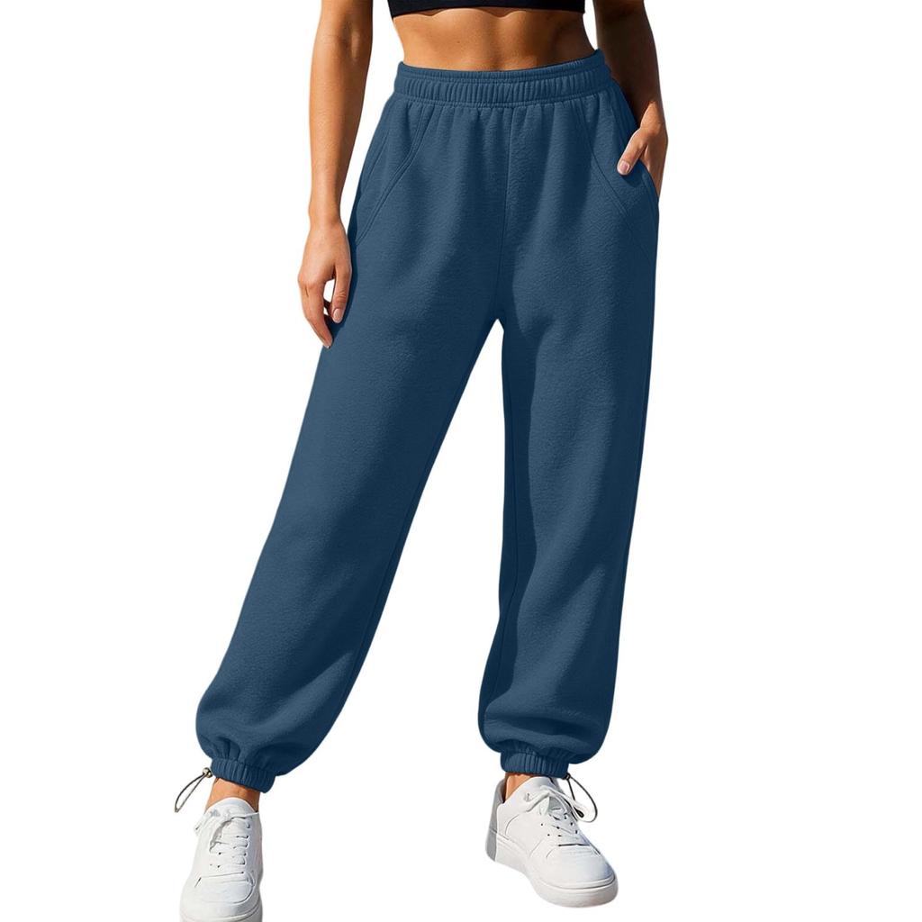 Pantaloni Jogger Larghi Casual da Donna con Polsini Elasticizzati, Pantaloni della Tuta da Giorno