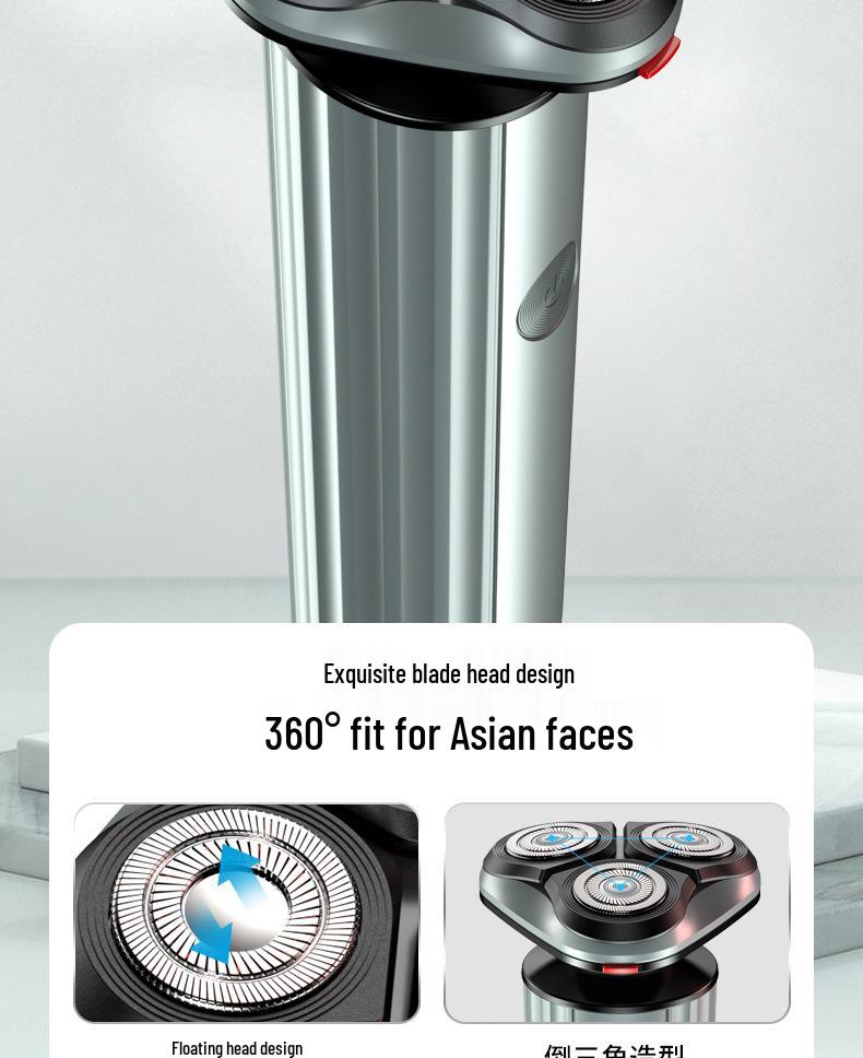 Portable Electric Shaver with LED Display & Fast Charging