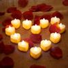 9pcs Heart-shaped Scented Tea Candles Valentine's Day Romantic Love Candle Proposals Wedding Anniversary Decorative Candle