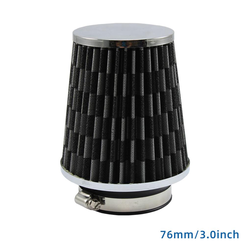 Cold Air Intake Filter Red Blue Sliver Carbon 76mm 3.0inch Universal High Flow Air Filter Washable for Car Engine Intake Pipe