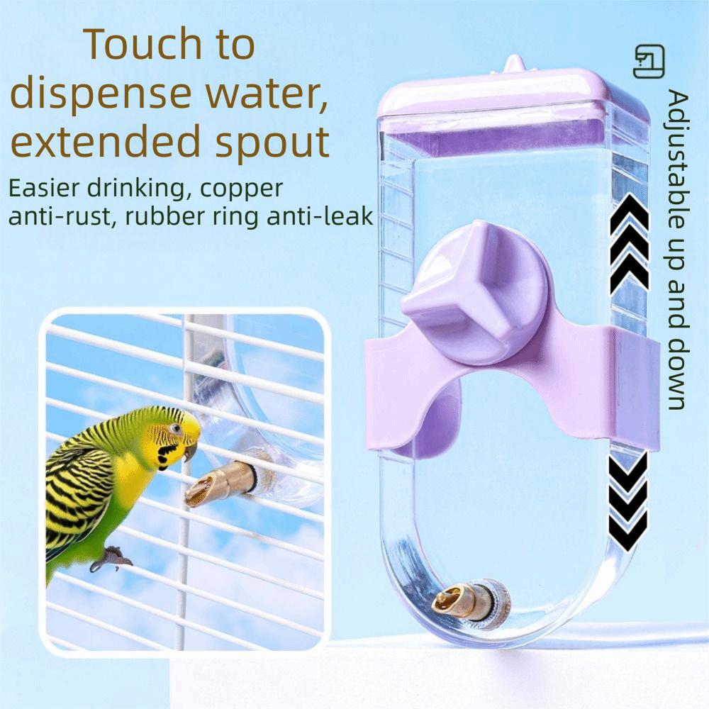 350ml Bird Water Dispenser Automatic Secure Mounting Hanging Water Feeder Detachable Wide Opening Parrot Drinking Kettle