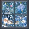 Christmas Blue Snowman Window Stickers Santa Claus Bird Snowflake Elk Ornaments Merry Christmas 2025 Happy New Year 2026