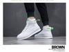 Men's White High-Top Casual Trendy Shoes