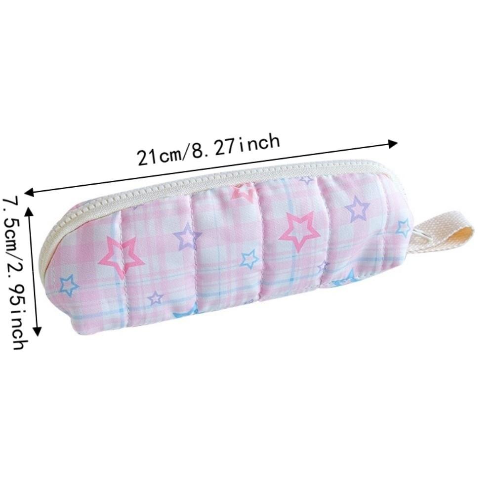 Multifunctional Pencil Case Lattice Stationery Bag Aesthetic Pencil Bag School
