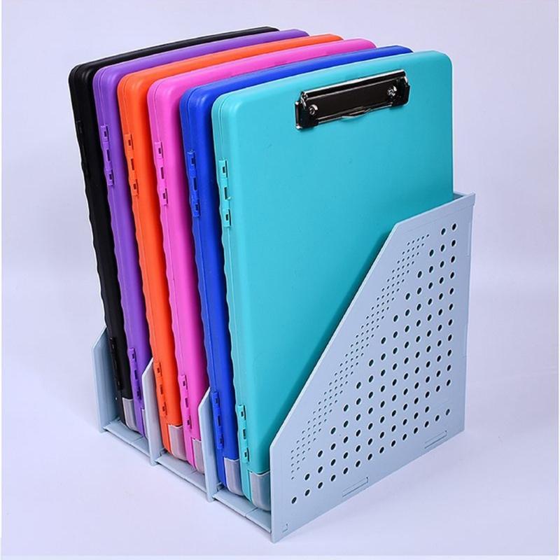 Dosar de fișiere multifuncțional cu clipboard și cutie de papetărie Cutie portabilă de organizare a fișierelor pentru școala de elevi și profesori
