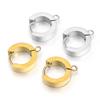 2pcs Stainless Steel Earrings Hooks Round Earring Clips Ear Post For DIY Jewelry Making Earring Components Accessories Wholesale