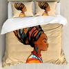 Exotic Style Bedding Set African Women Print Duvet Set Traditional Bedroom Decoration