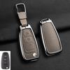 Zinklegering Leer Auto Sleutelhoesje Cover voor Ford Fiesta Ranger C-Max S-Max Focus 3 4 Galaxy Mondeo Transit Tourneo Custom MK4