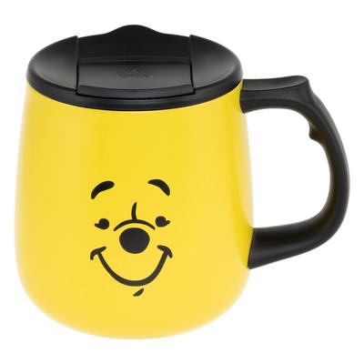 Maebata Winnie the Pooh Stainless Steel Mug with Lid Face Mug Boxed Insulating Structure Thermo Stainless Steel 300ml Disney 52822 Thermal/Cold D-WP33
