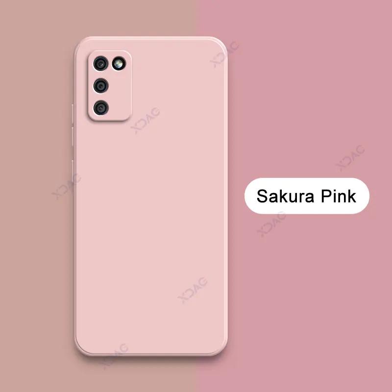 Square Liquid Silicone Phone Case for Samsung Galaxy A02S F02S M02S 360 Soft Back Cover SamsungA02S SamsungF02S SamsungM02S Bags