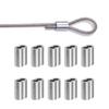 30/50PCS M1.2 M1.5 M2 M3 M4 Aluminum Crimping Loop Sleeve Double Hole Wire Rope Sleeves Steel Wire Loops Clip Fixed Accessories