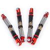Four 53mm Scale Aluminum Shocks for 1:24 SCX24 RC Crawler (Red + Black)